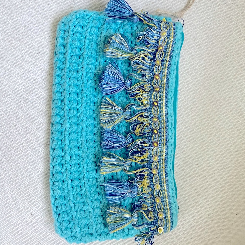 Boho Crochet accessory bag with tassels from wanderlucks